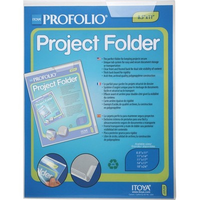 Itoya Profolio Project Folder, 14x17'' Art Size, Clear