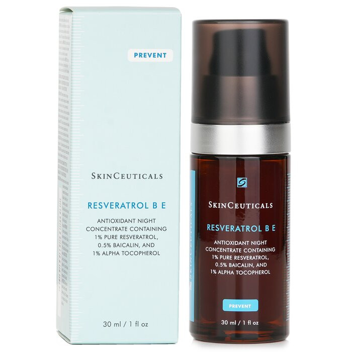 Skinceuticals Resveratrol B E Night Serum 1oz/30ml Antioxidant New in Box Sealed