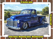 Metal Sign - 1950 Chevrolet 3100 Pickup Truck 2 Watercolor - 10x14