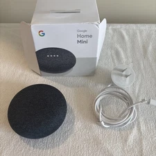 Google Home Mini Smart Assistant - Charcoal (GA00216-US) W/Battery Base