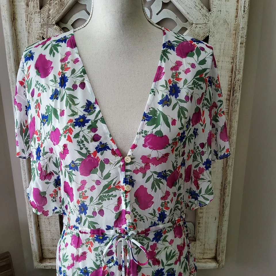 Vix Paula Hermanny Trébol Agatha Reunido Cordón Tejido Encubrimiento en Floral Foto 3 de 4