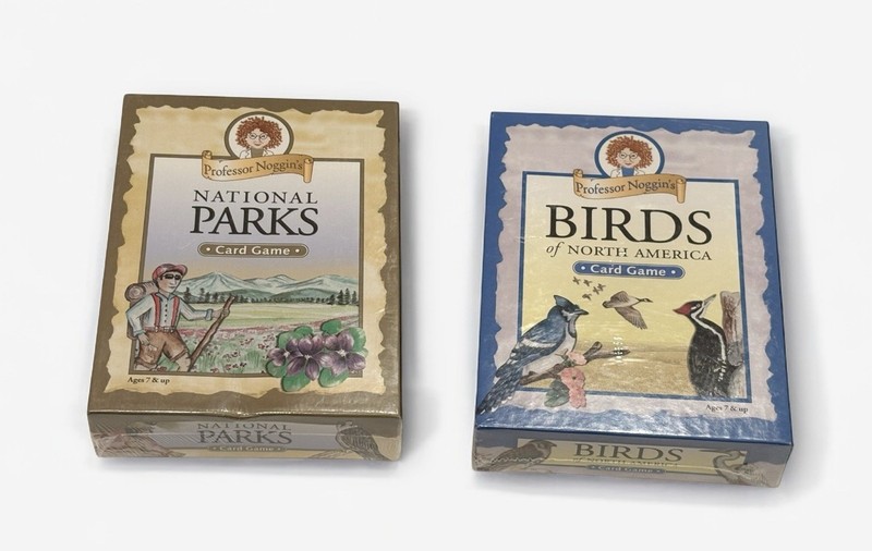 NEW Lot of 2 Professor Noggin’s Card Games National Parks & Birds North America