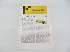 KODAK PROFESSIONAL NOTES 1957 vintage photography camera booklet Number 57-2 -