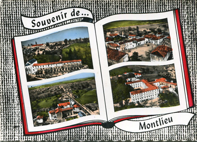 Souvenirkarte von MONTLIEU LA GUARD offene Buchform