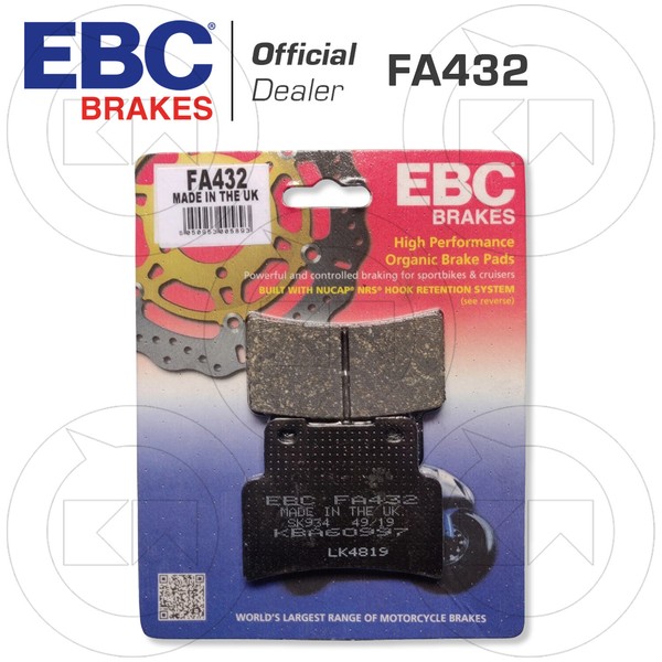 BremsbelÄGe Vorderer EBC Organic FA432 Aprilia Mana 850 2010 2011-image