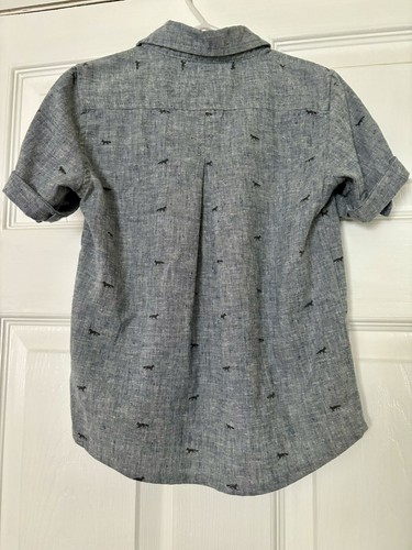United By Blue Fox Print Chambray Shirt Size XXS/4T - Picture 2 of 5