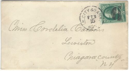 RPO c1880 Sioux City & Yankton AGT Iowa & Dakota Territory route agent marking