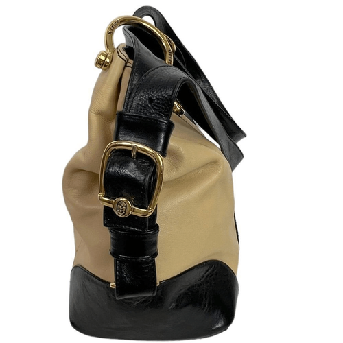 Marino Orlandi Tan & Black Leather Convertible Shoulder Bag, Made in Italy - Picture 7 of 13