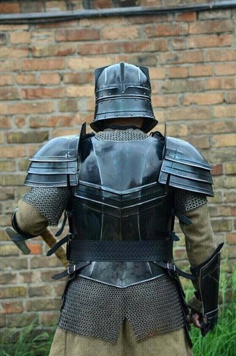 Medieval Steel Larp Warrior Kingsguard Half Body Armor Suit Knight Full SuitOpen - Picture 2 of 5