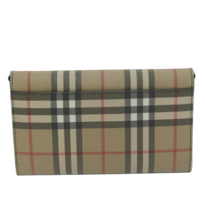 BURBERRY|LONG WALLETS (Locking Holes long wallet (80823 BURBERRY Nova Check Long Wallet PVC Leather Beige Auth