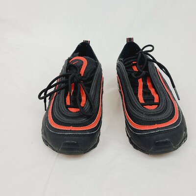 Nike Big Kid's GS Air Max 97 Black Chile Red Size 4.5Y Sneakers Nike Big Kid's GS Air Max 97 Black Chile Red Size 4.5Y Sneakers