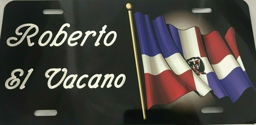 Dominican Republic Flag Personalized Custom License DR Vanity Plate Auto Car Tag - Picture 12 of 12