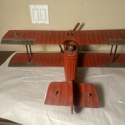 Vintage Hand Made Wooden Model Airplane, 18.5" Long x 25" Wide - Picture 3 of 7