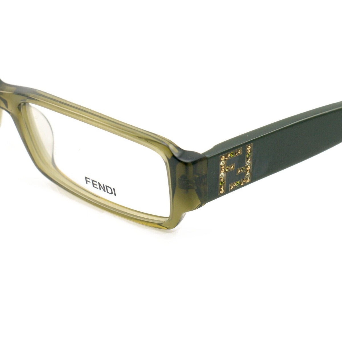 Fendi F934R 318 Women Green Rectangle Eyeglasses Frames 53 x 16 x