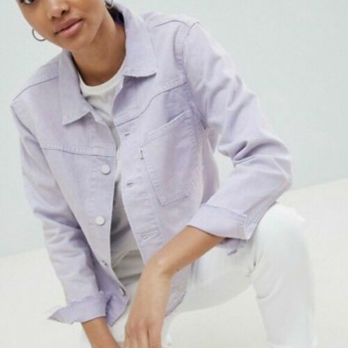 Cotton Denim Jacket Raw Hem L XL BNWT 