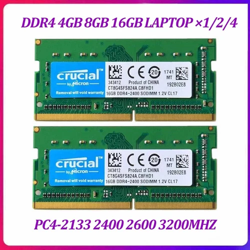 Crucial 8GB 16GB DDR4 2133 2400 2666 3200 MHz SO-DIMM 260-Pin RAM für Laptop Neu