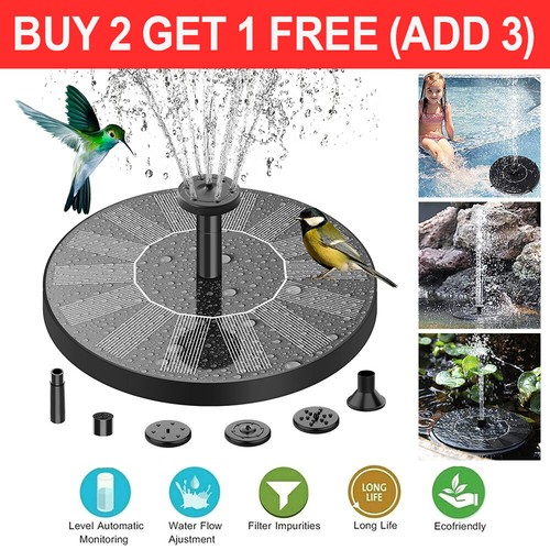 Solar Powered Floating Pump Water Fountain Bird Bath Pond Pool Garden Home Decor
