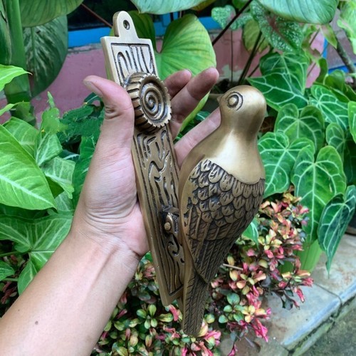 10.62" inches Bird Style Main Entry Brass door knocker Front Door Banger - Picture 4 of 4