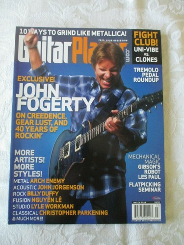 GUITAR PLAYER MAGAZINE - MARCH 2008 - JOHN FOGERTY with PRS - CCR CREEDENCE