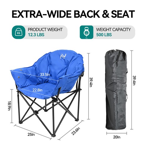 Silla de camping con calefacción de gran tamaño LILYPELLE, patio salón con 3 niveles de calor - Imagen 34 de 47