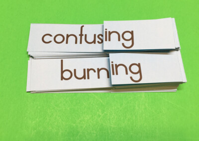 Word Ending   ing   Inflectional Ending Cards - Reading Activity Word Study