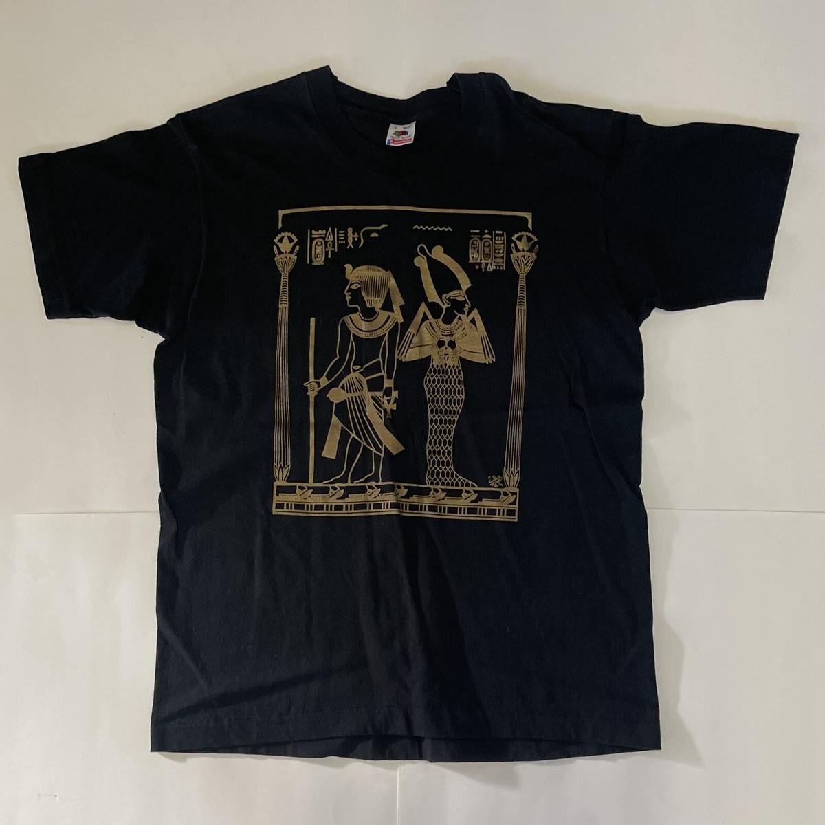 Rare Vintage Vtg Egyptian Pharaoh Souvenir Black T Shirt Single Stitch Size  L