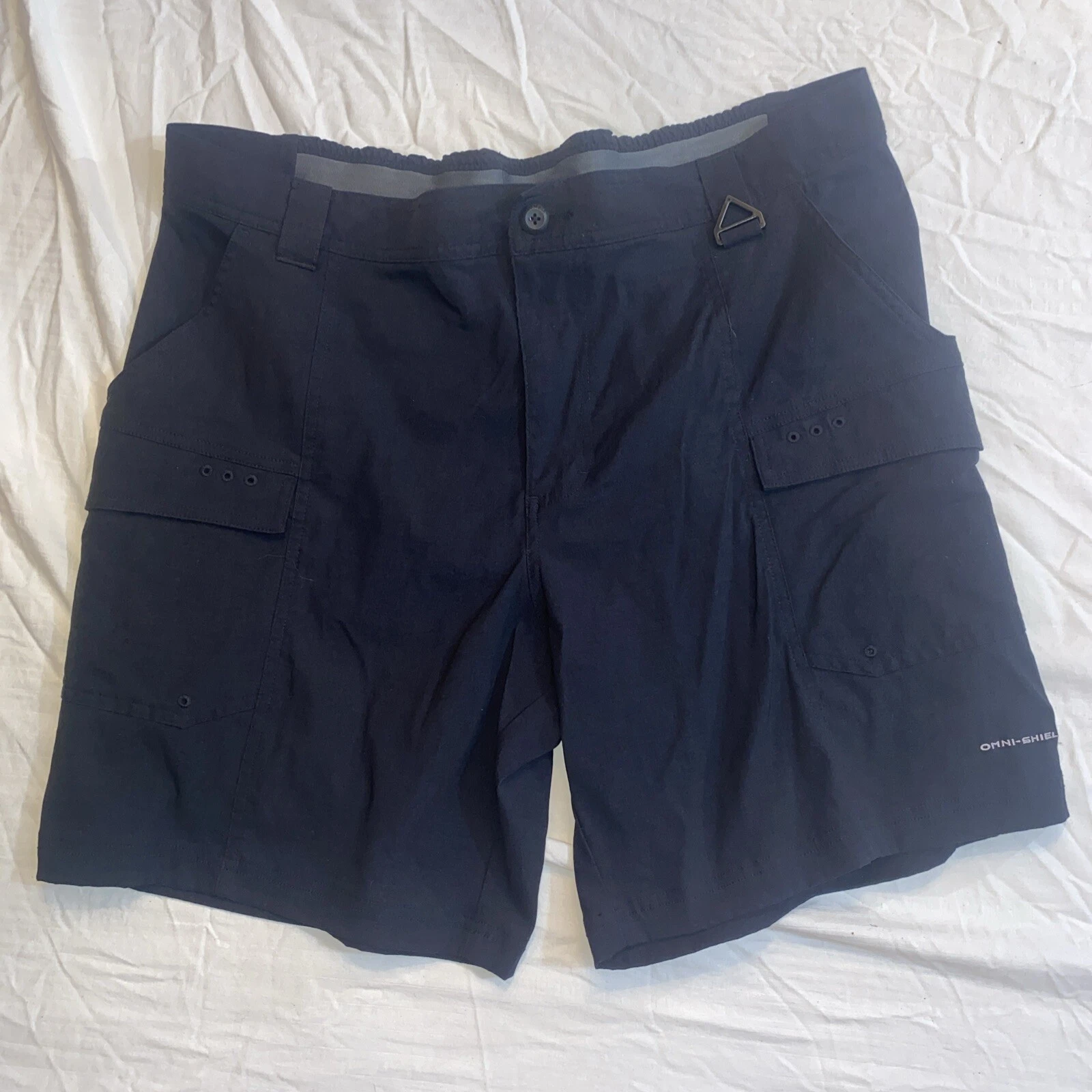 Columbia XL x 8" Black 1777741 Low Drag Fishing PFG Cargo Shorts