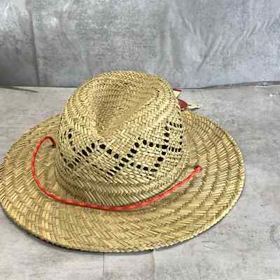 Levi's Men's Natural Open Weave Lifeguard 4.25'' Straw Panama Hat SZ S/M