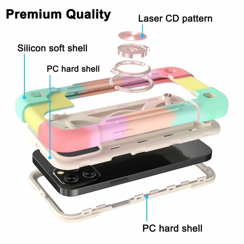 Rugged Military Grade Case Cover For iPhone 16 15 14 Pro Max 13 12 11 XR - Image 3 of 4