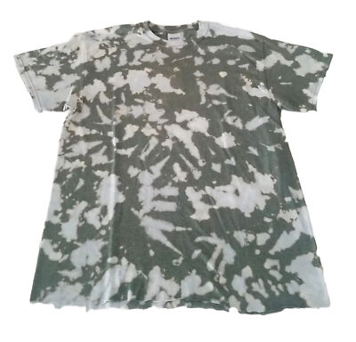 bleach tie dye grey shirt