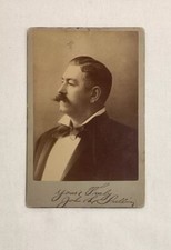 JOHN L SULLIVAN c1890 “YOURS TRULY”ORIGINAL CABINET CARD
