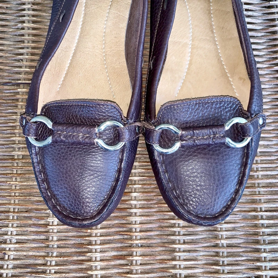 $158 J. Mocasín Crew para mujer 9 M cuero marrón suave mordida de caballo conductor sin usar, en caja Foto 3 de 4