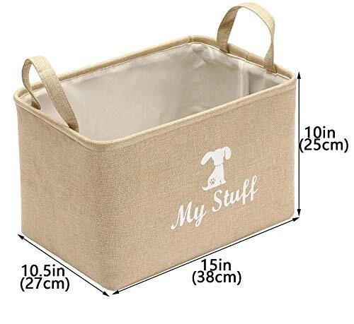 Canvas Dog Toy Storage Dog Toy Basket Box Dog Toy Bins Dog Clothes