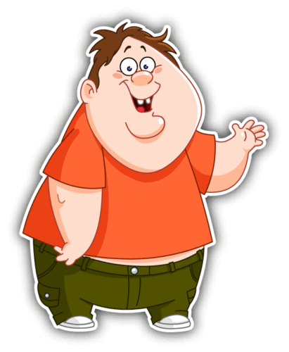 Cartoon Fat Kid Car Bumper Sticker Decal | eBay Cartoon Fat Kid Car Bumper Sticker Decal | eBay