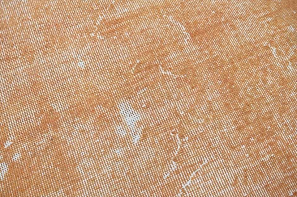 Vintage Turkish Oushak Rug, Orange 7x10 ft, Handmade Wool, Bohemian Anatolian - Image 4 of 4