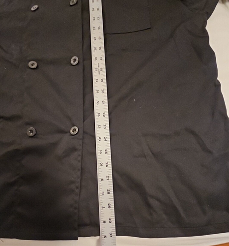 DICKIES BLACK CLASSIC 8 BUTTON CHEF COAT Long Sleeve DC118 NWT Unisex Size 2XL - Picture 7 of 12