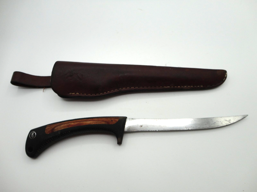 RARE Browning 906 Fillet Knife With sheath Hunting Fishing 12" Overall JAPAN