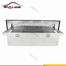 60"X12"X14" Pickup Truck Trunk Bed Tool Box Underbody Trailer Storage + Lock