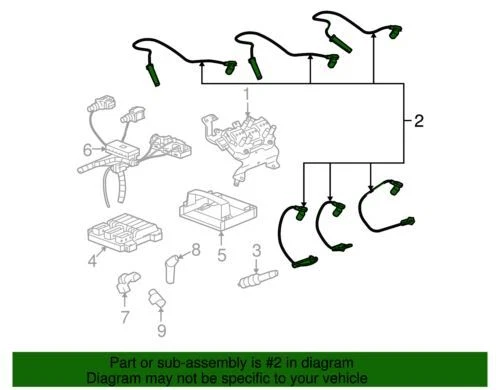 Juego de cables de bujía base Chevrolet Pontiac Equinox genuino GM 2005-2009 19417610 Foto 2 de 2