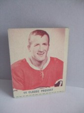 1967-68 IGA MONTREAL CANADIENS 67-68 NHL HOCKEY MINI CARD CLAUDE PROVOST #14