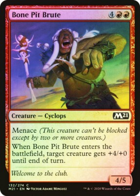 MTG Bone Pit Brute FOIL NM Core Set 2021 M21 Magic Gathering card