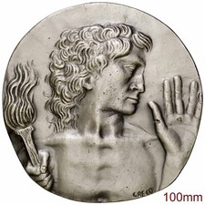 Medaglia CONI Comitato Olimpico Nazionale, 100 mm, Autore Emilio Greco