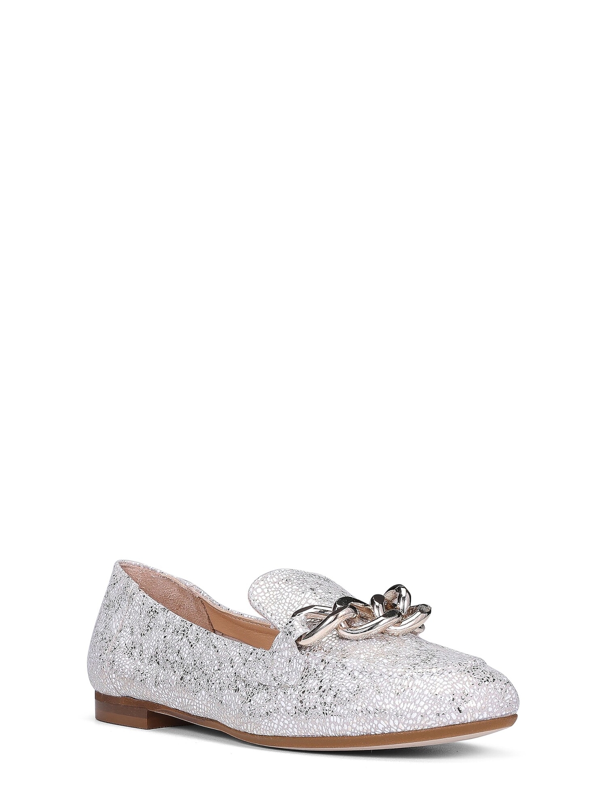 Женские лоферы-слипоны DONALD PLINER из кожи Balton бежевого цвета с галькой, 5,5