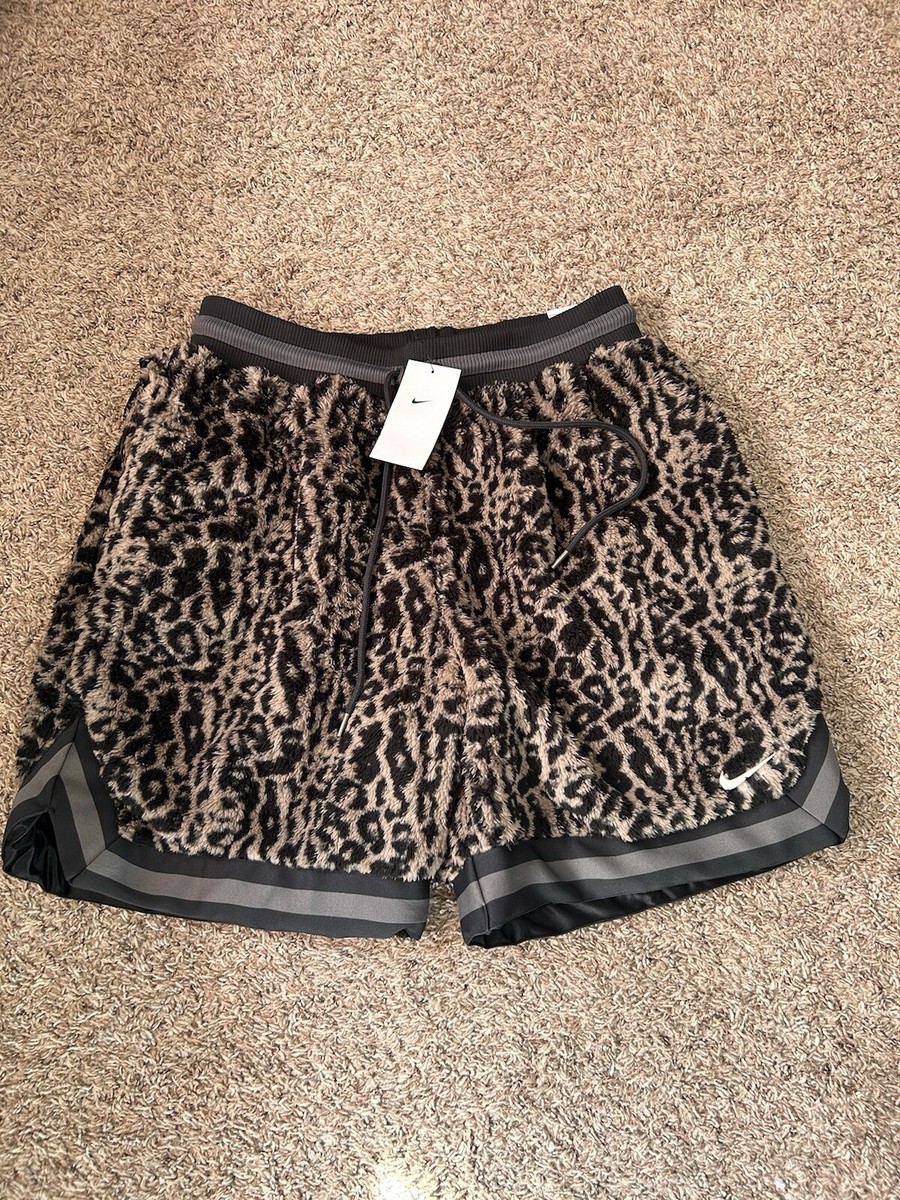 Men's Nike Premium Basketball Leopard Moon Fossil Shorts Gray