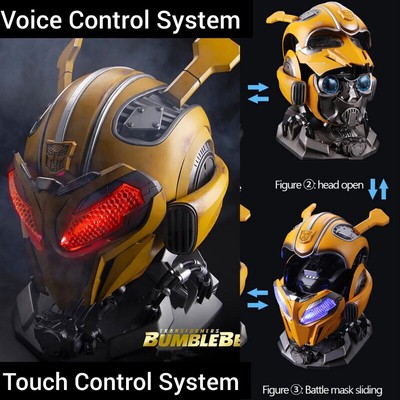 US! Bumblebee Helmet Voice Control Wearable 1:1 Mask Cosplay Prop Christmas Gift