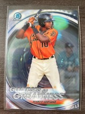2021 Bowman Chrome Marco Luciano Glimpses of Greatness Chrome Insert