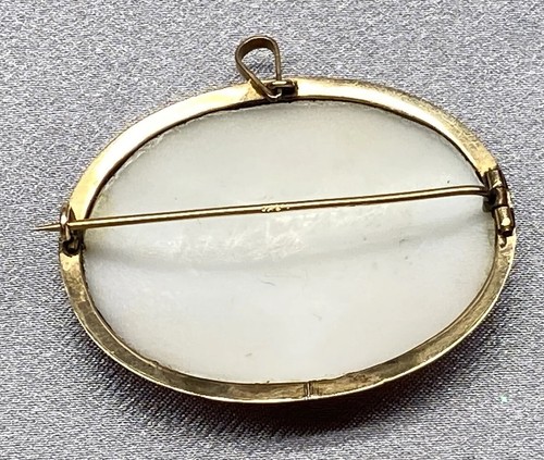 Colgante de alfiler de oro 10 K con cameo de oro 10 K con recuerdo italiano del monte Vesubio Pompeya - Imagen 6 de 8