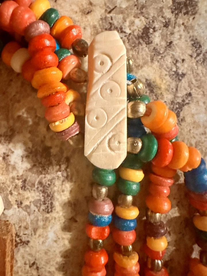 真皮和彩虹珠制作腰带印度制造适合 26 英寸 - 30 英寸腰围 — 第 3/4 张图片