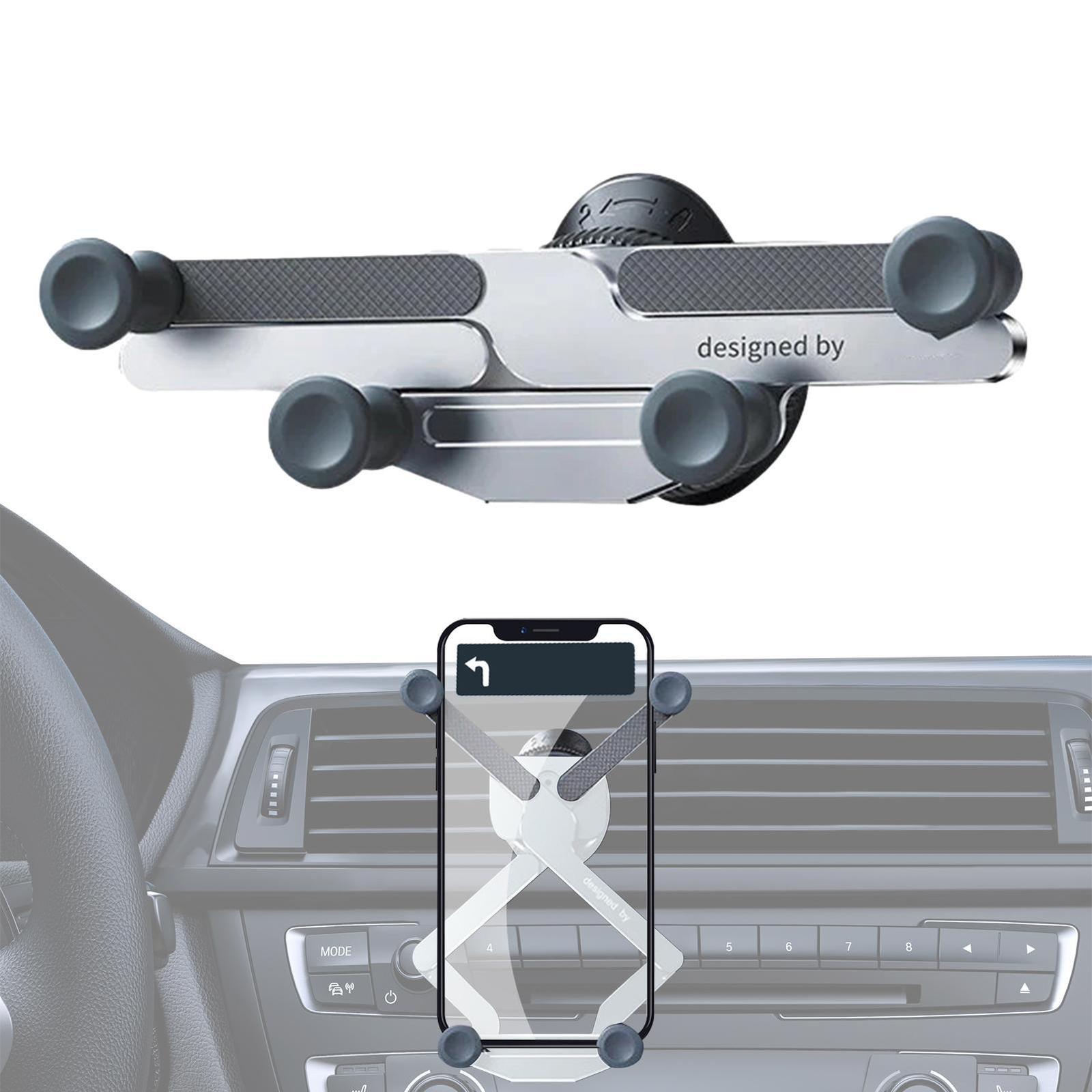 Invisible Rotatable Air Vent Mount Car Phone Holder, 360 Rotate Car Phone Mount