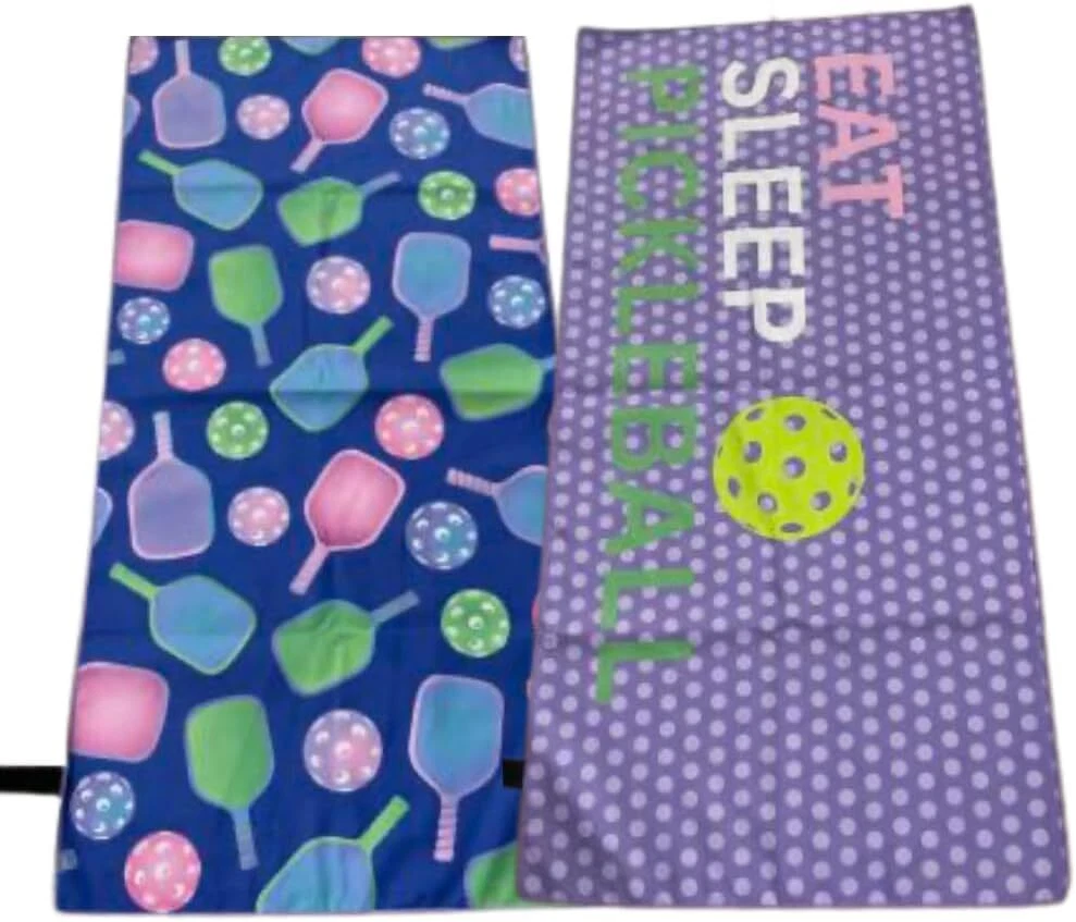 Pickleball Premium Microfiber Towel, Gift and Accessory, Pastel